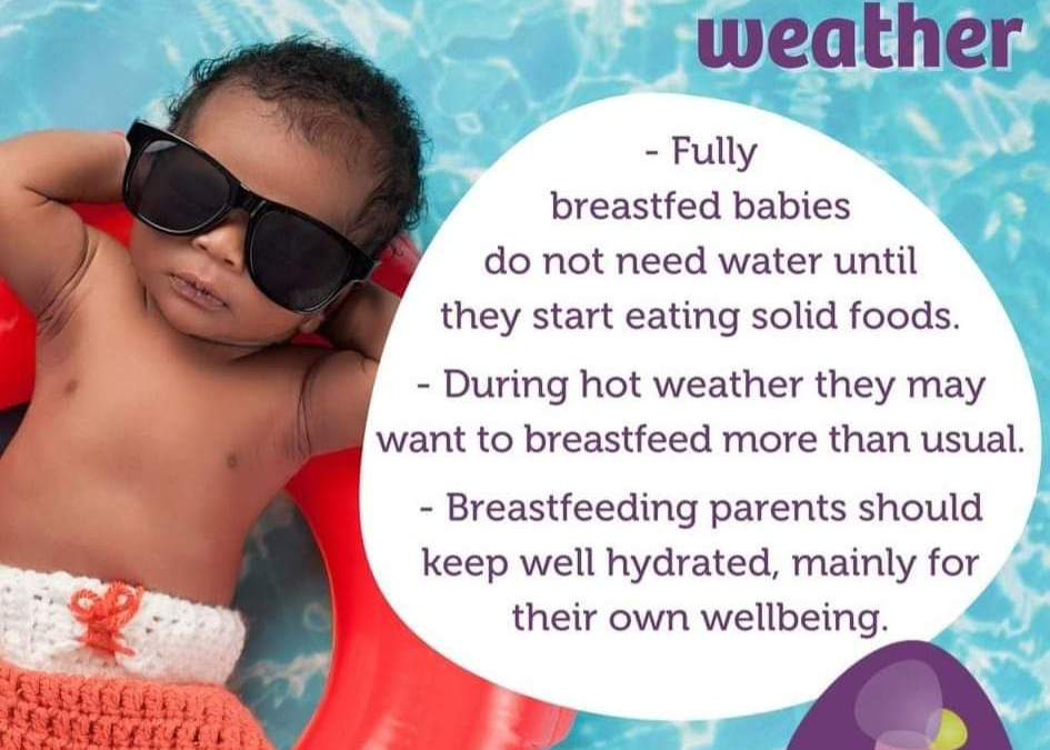 Tips for breastfeeding in hot weather. Photo shows a young baby relaxing with his shades on 9u with